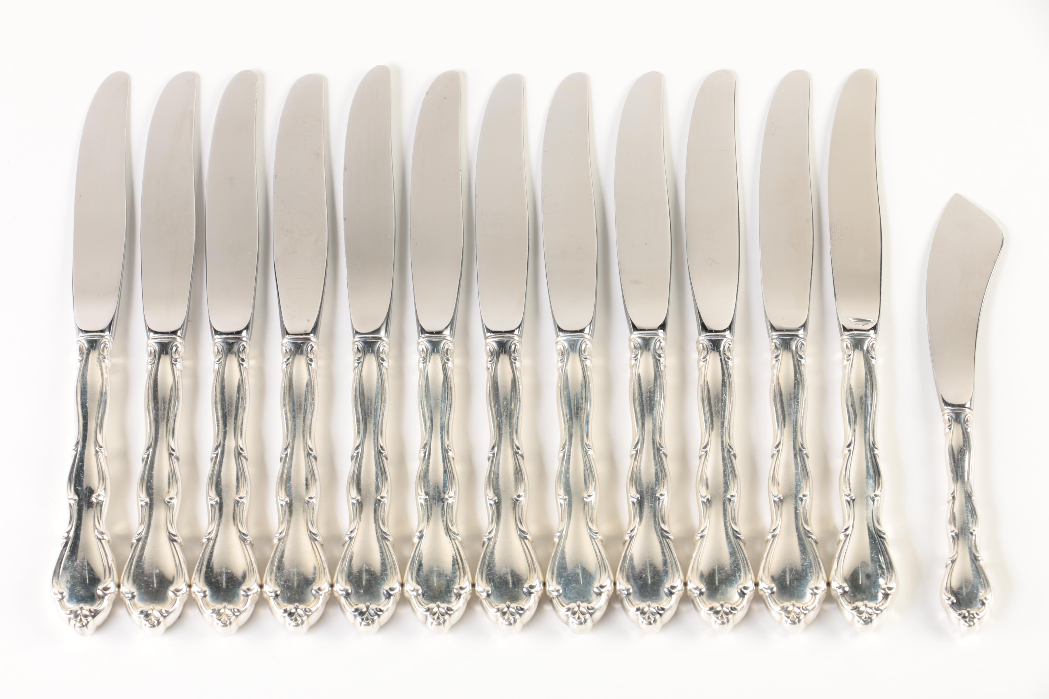 Towle "Fontana" Sterling Silver Flatware Set with Weighted Sterling Shakers