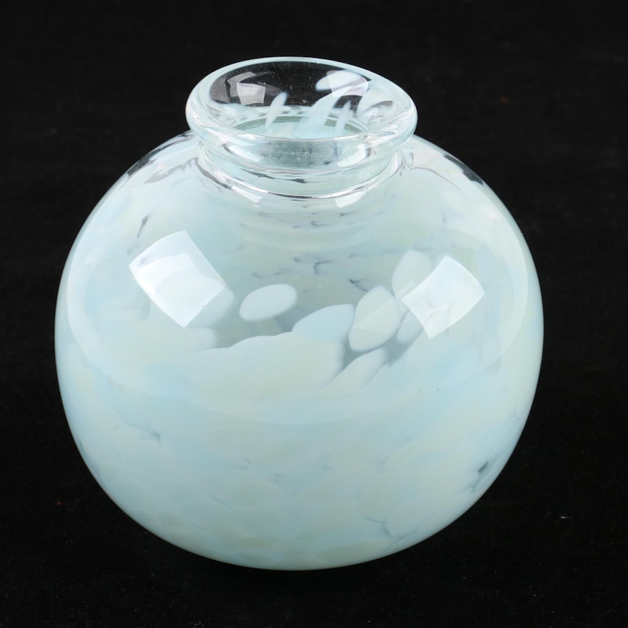 Sunspots Blown Art Glass Vase ca. 2003