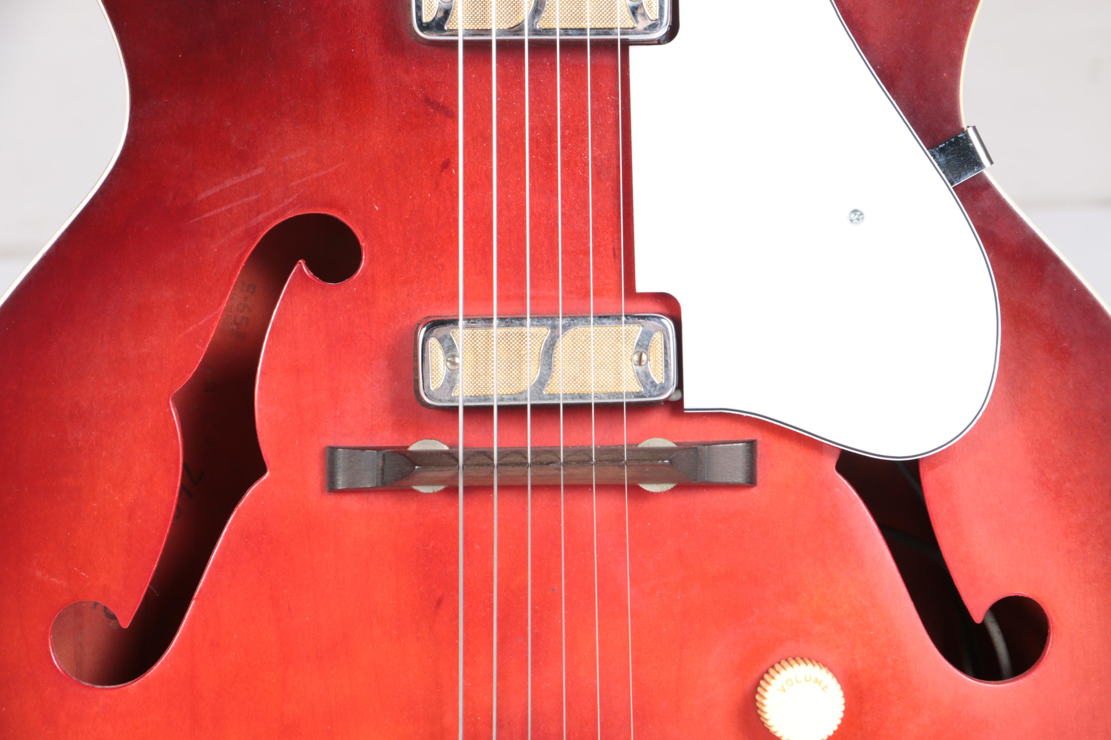 Vintage 1965 Harmony Holiday Rocket H54 Hollowbody Electric Guitar with Gig Bag