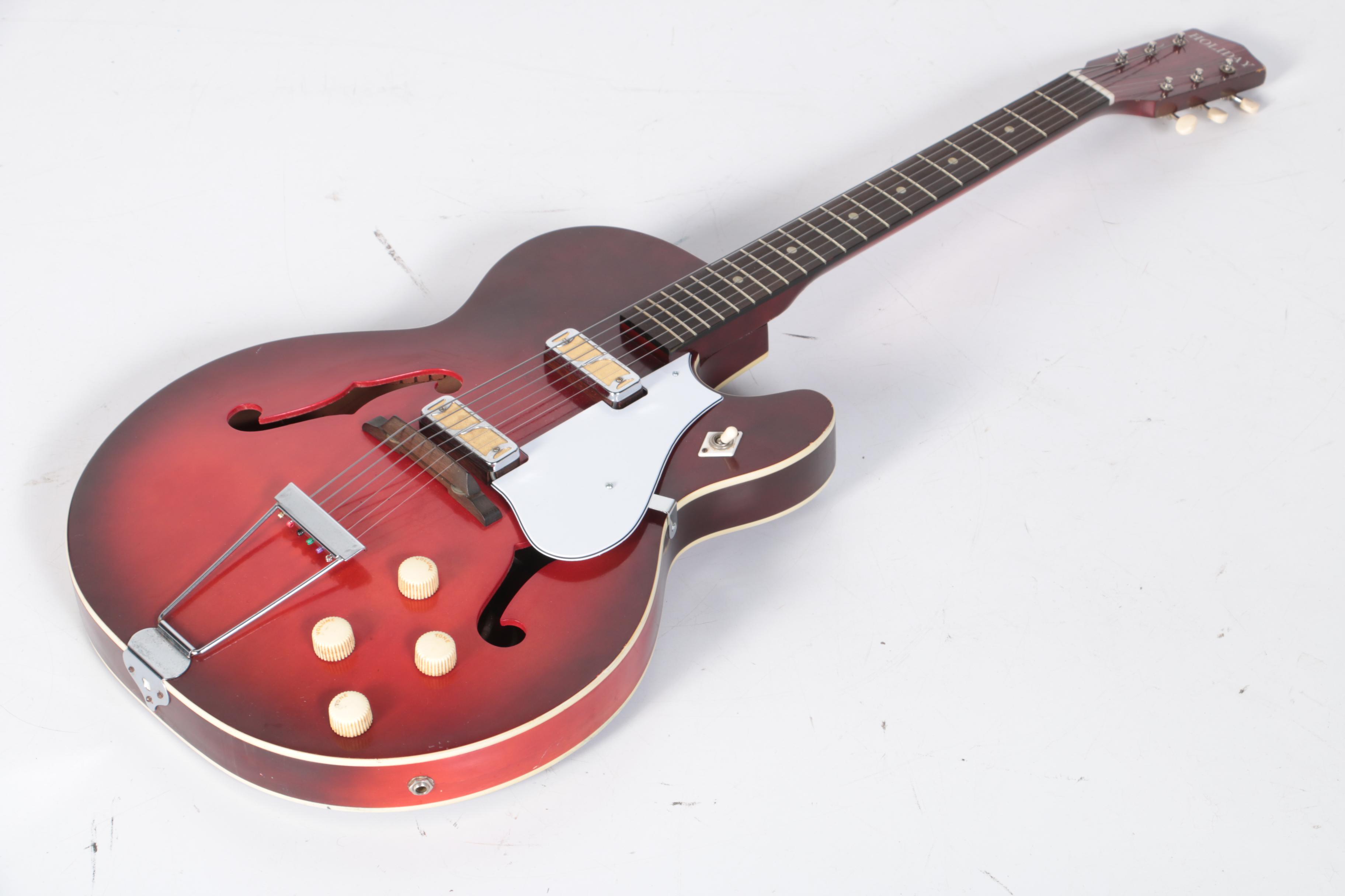 Vintage 1965 Harmony Holiday Rocket H54 Hollowbody Electric Guitar with Gig Bag