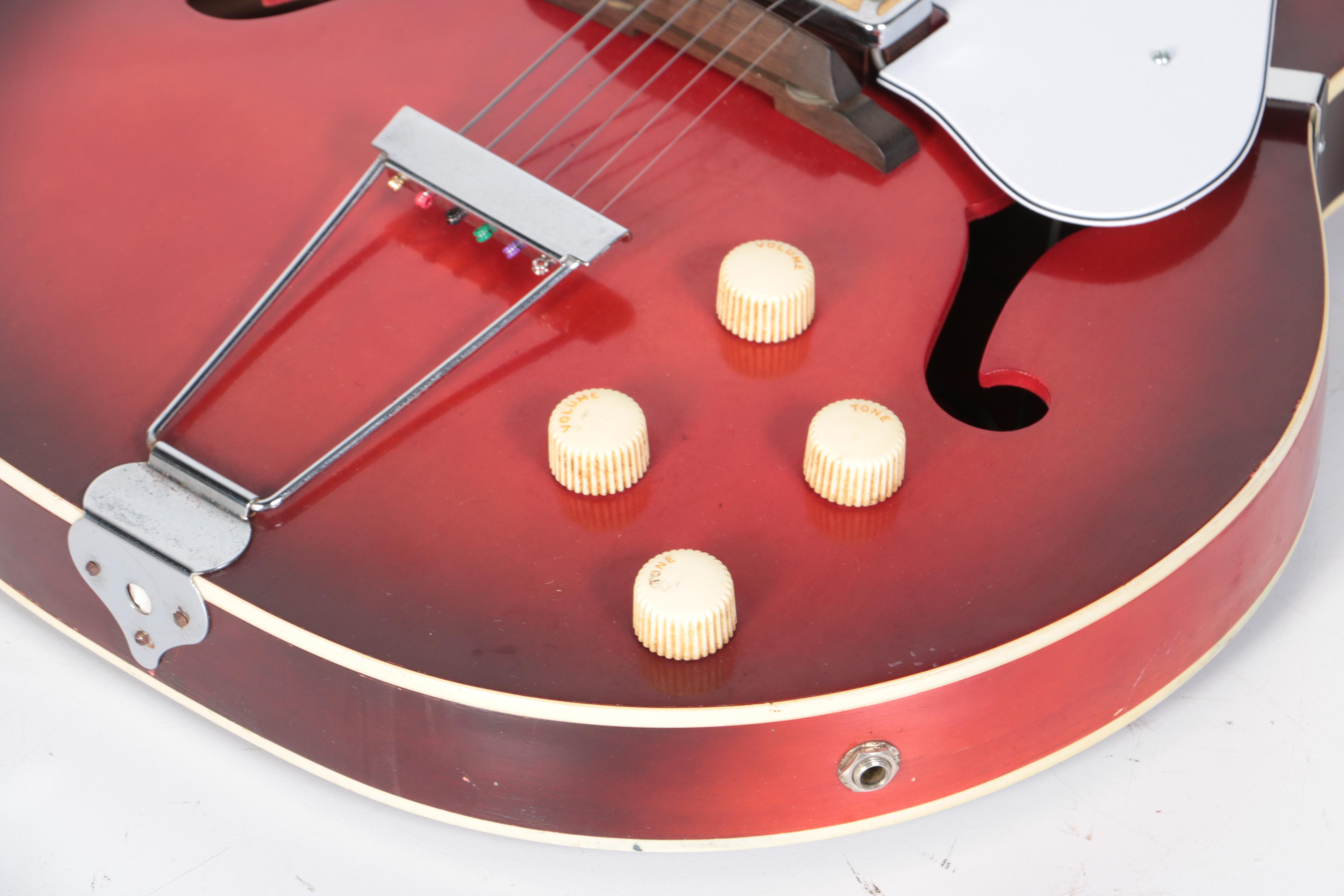 Vintage 1965 Harmony Holiday Rocket H54 Hollowbody Electric Guitar with Gig Bag