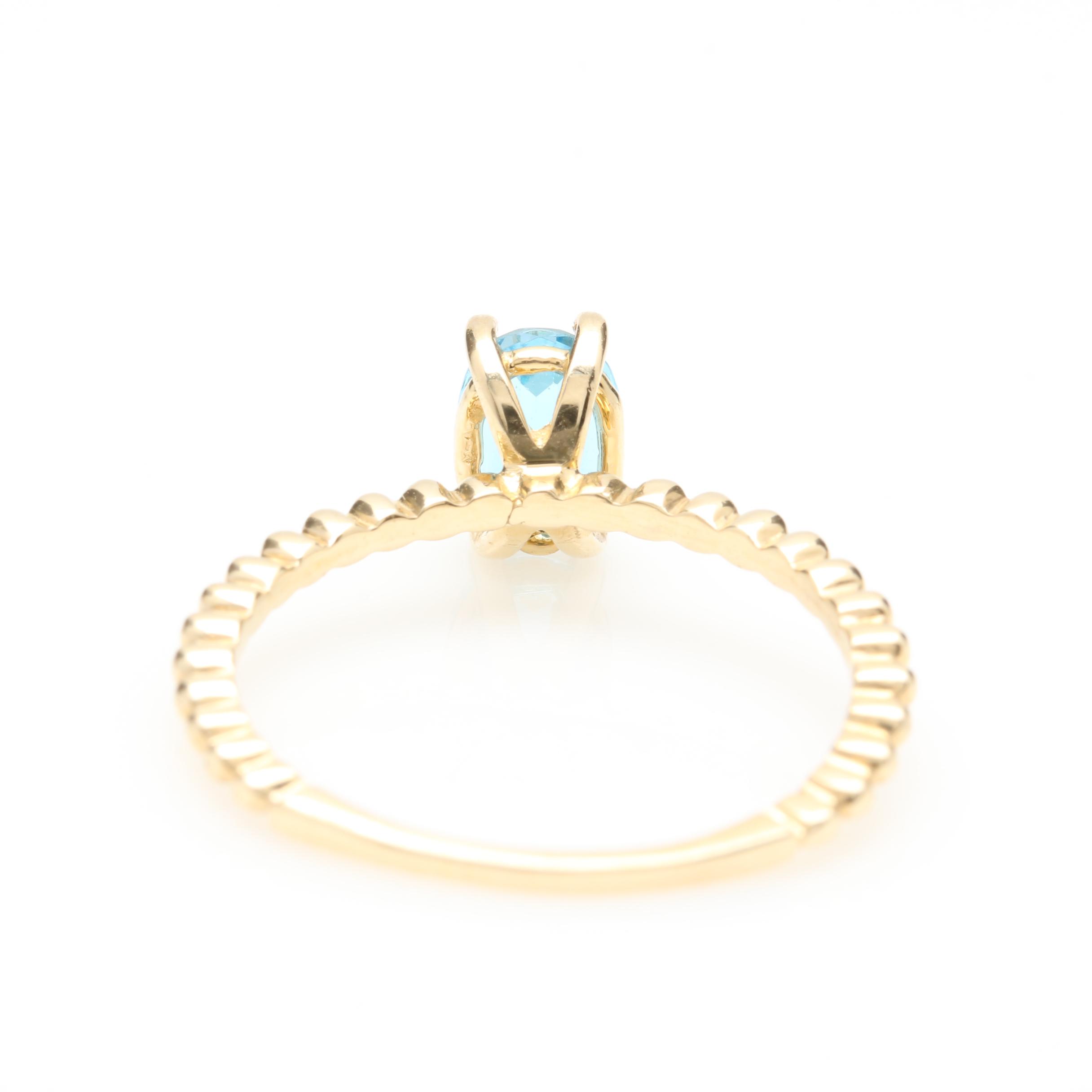 14K Yellow Gold Topaz and Blue Sapphire Rings