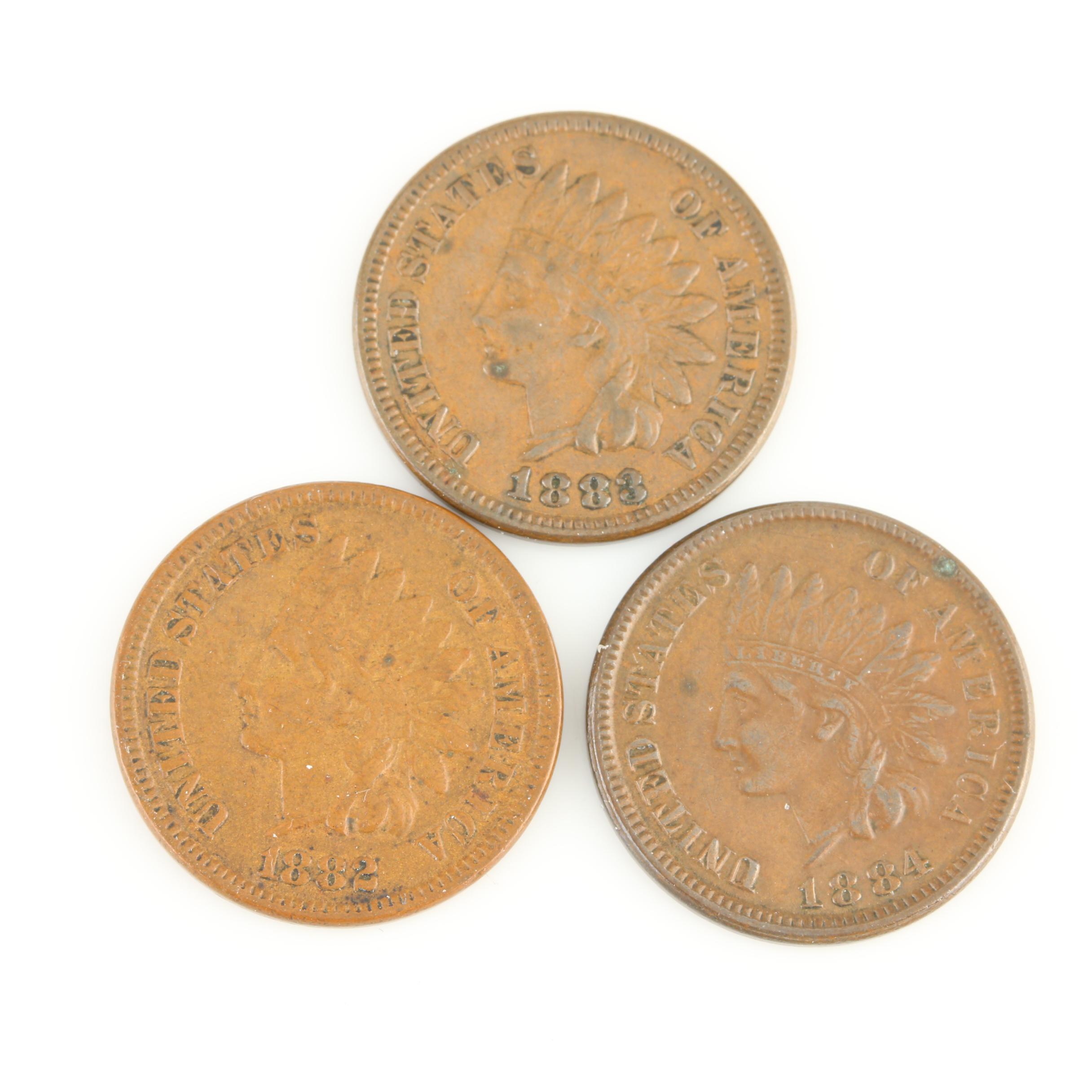 Three Indian Head Cents