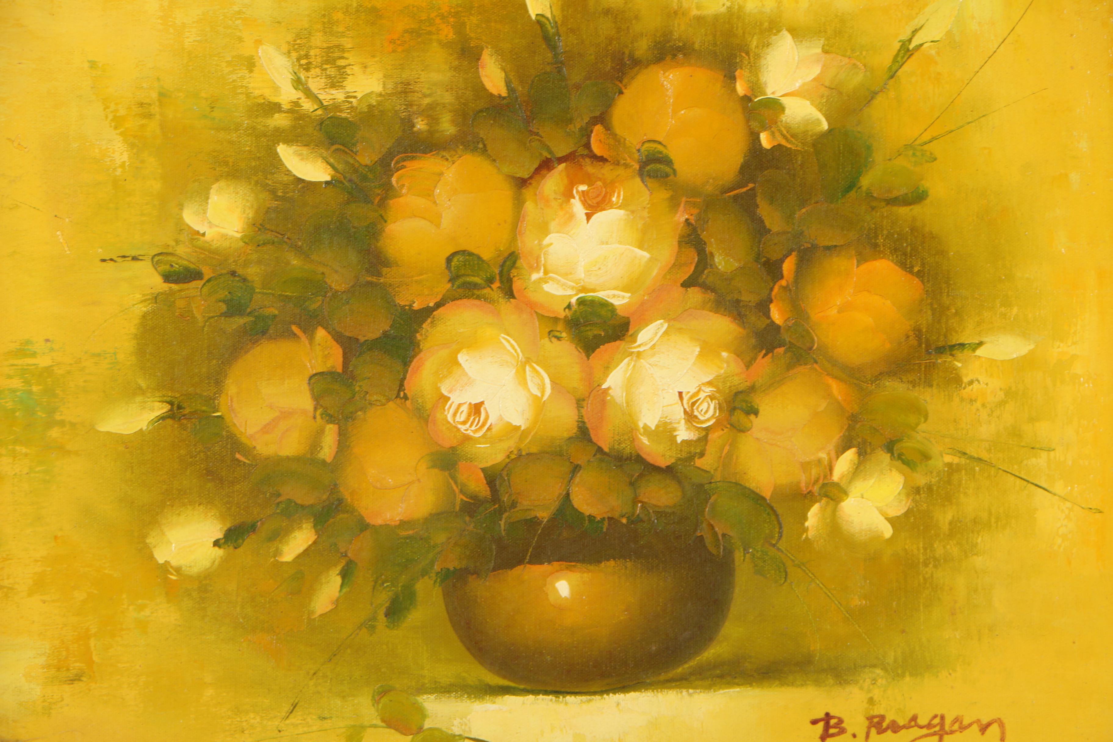 B. Reagan Oil Still Life Painting