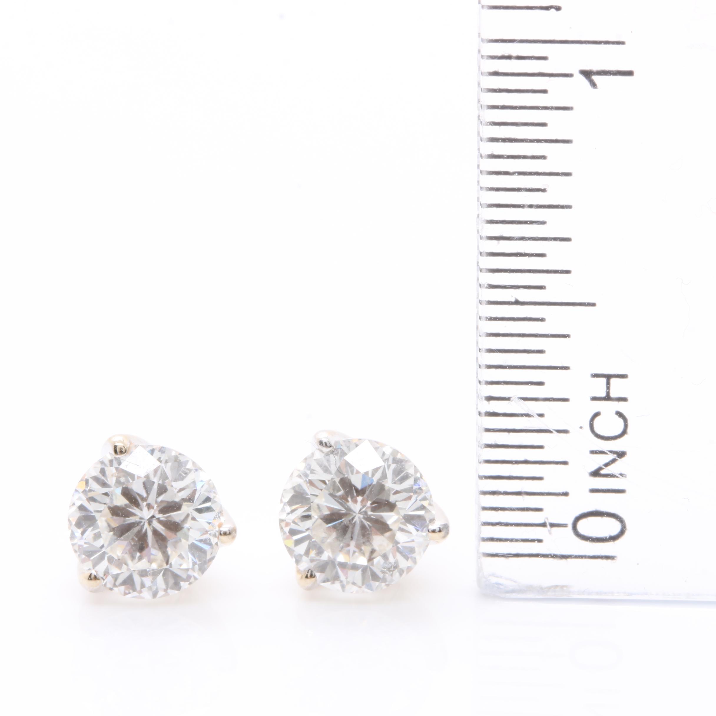 Roberto Coin 18K White Gold and 2.96 CTW Diamond and Ruby Stud Earrings