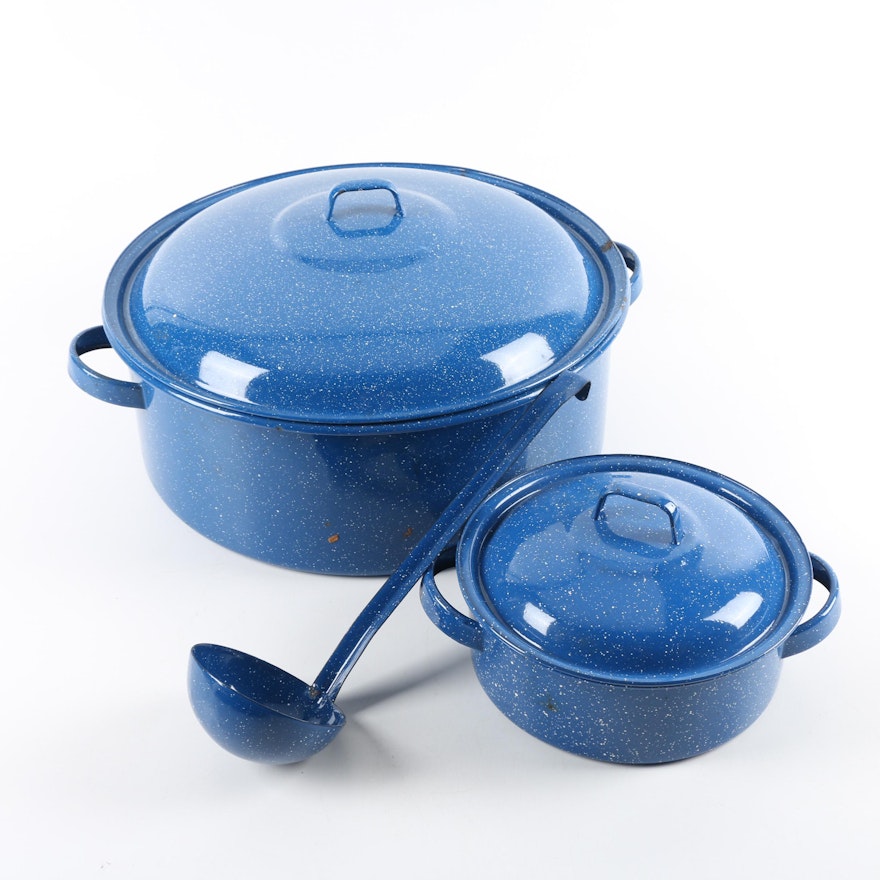 Blue Speckled Enamel Cookware