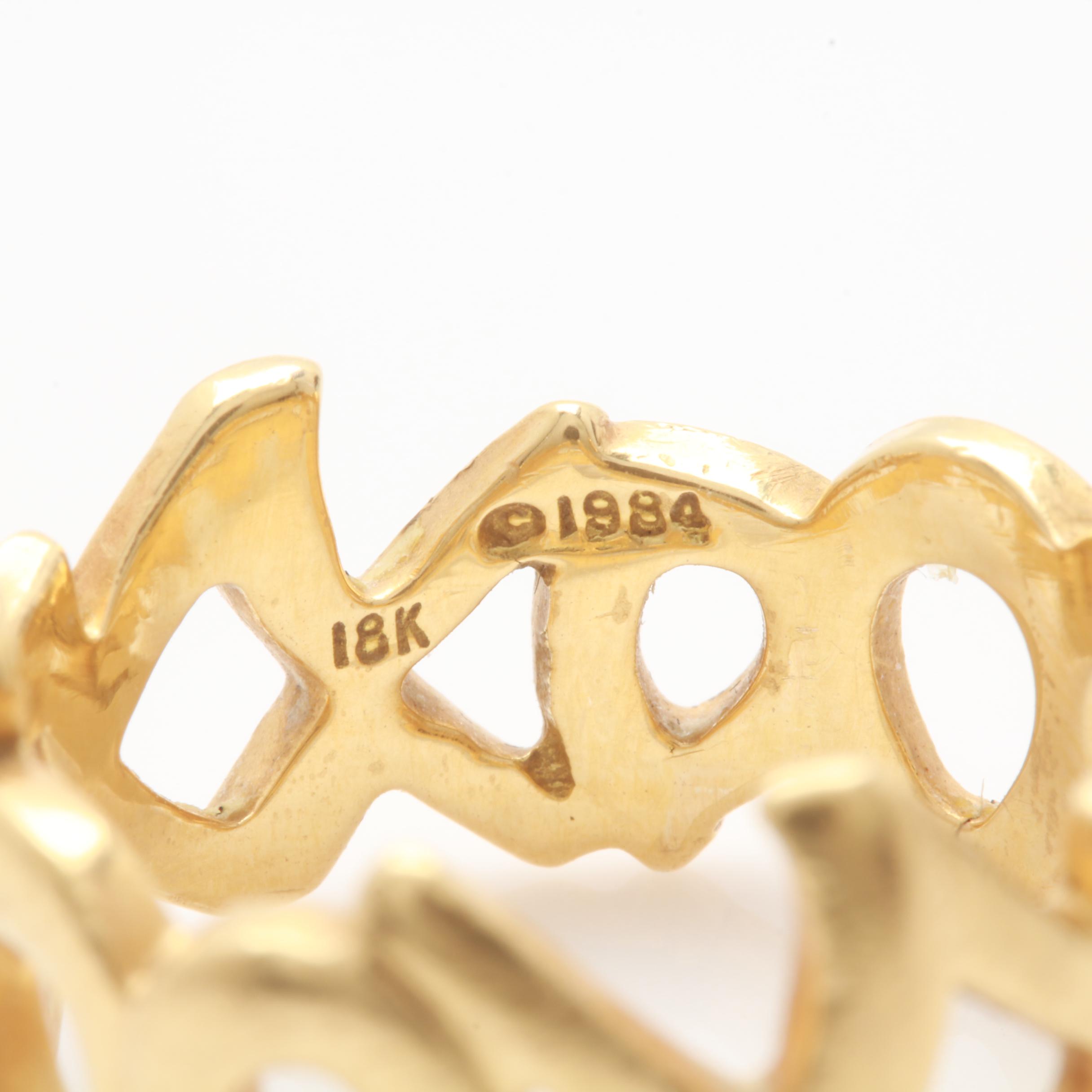 Vintage Paloma Picasso for Tiffany & Co. 18K Yellow Gold Ring