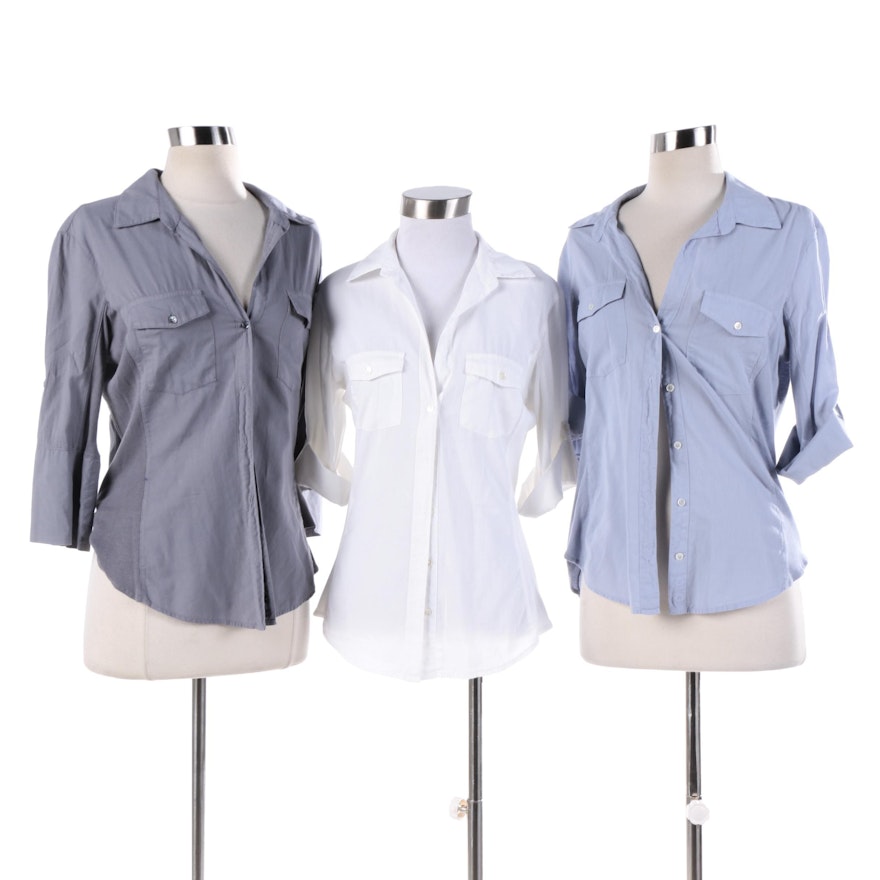 Women's Standard James Perse Cotton Button-Front Shirts