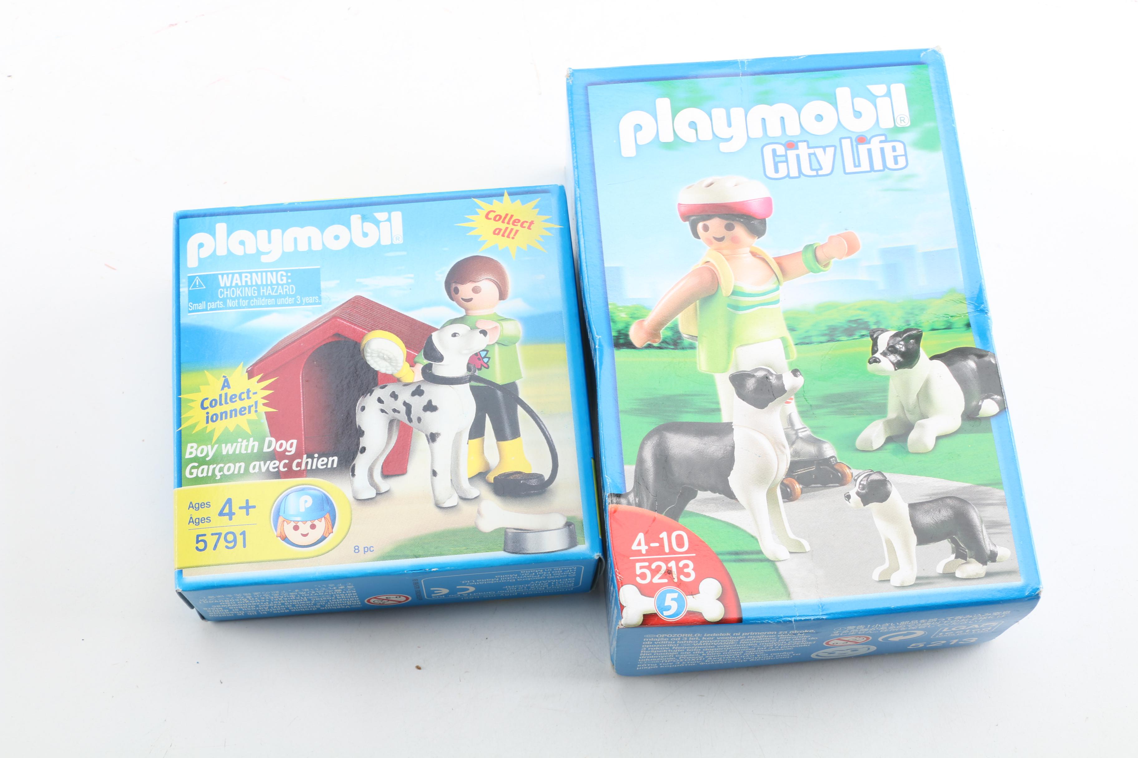 Playmobil Dog Themed Play Sets Including City Life Dog Park