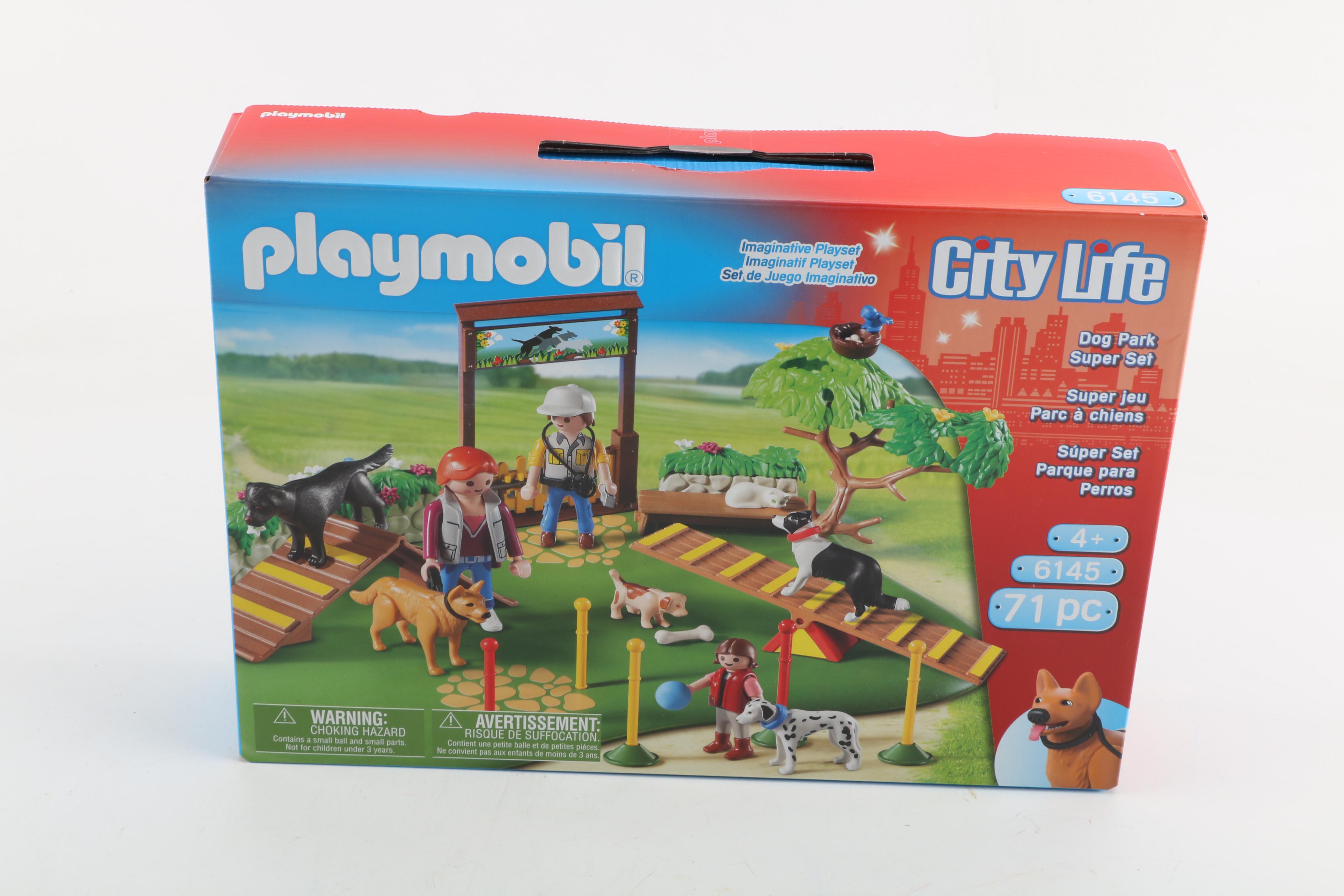 Playmobil Dog Themed Play Sets Including City Life Dog Park