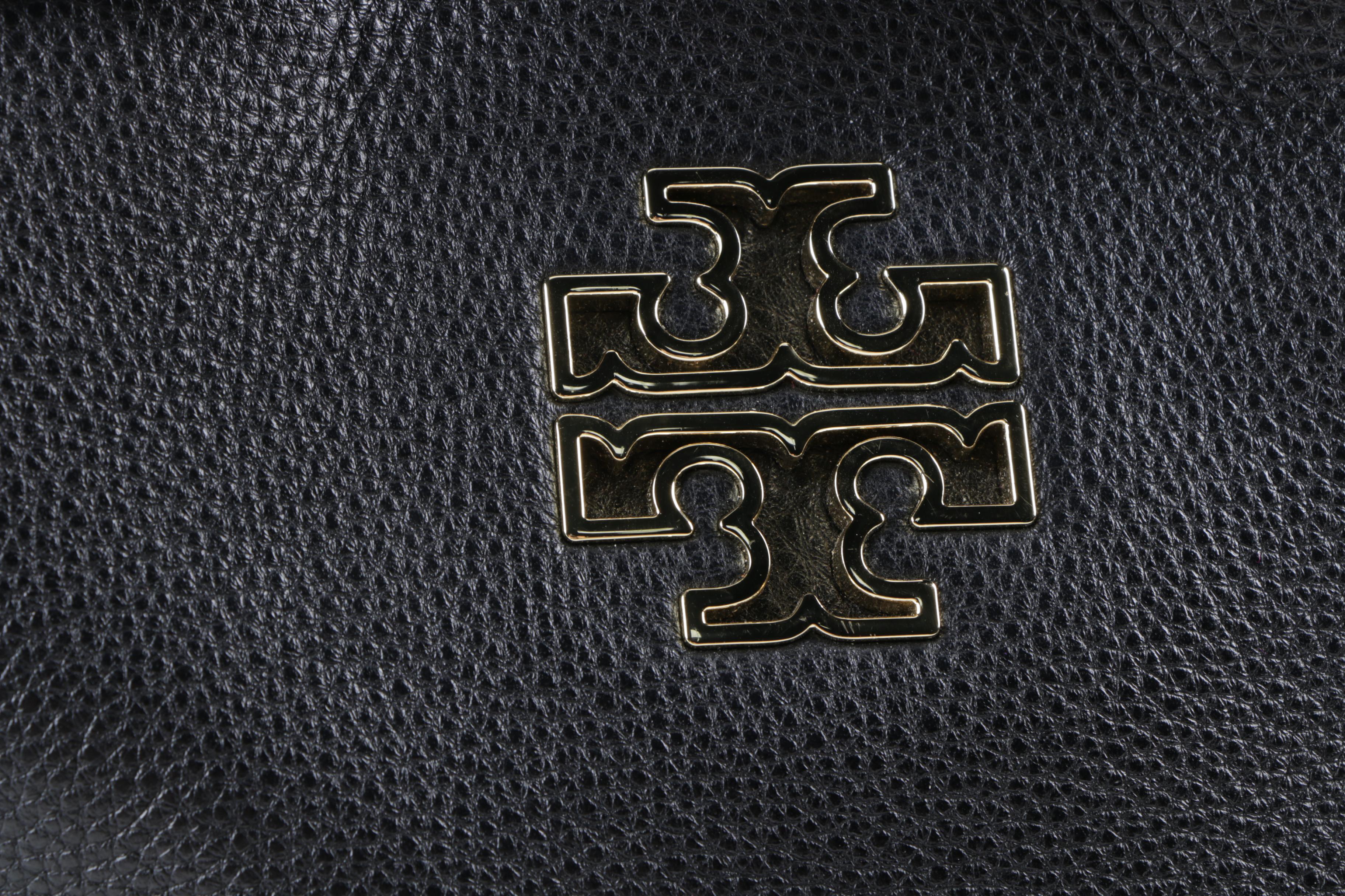 Tory Burch Black Pebbled Leather Shoulder Bag