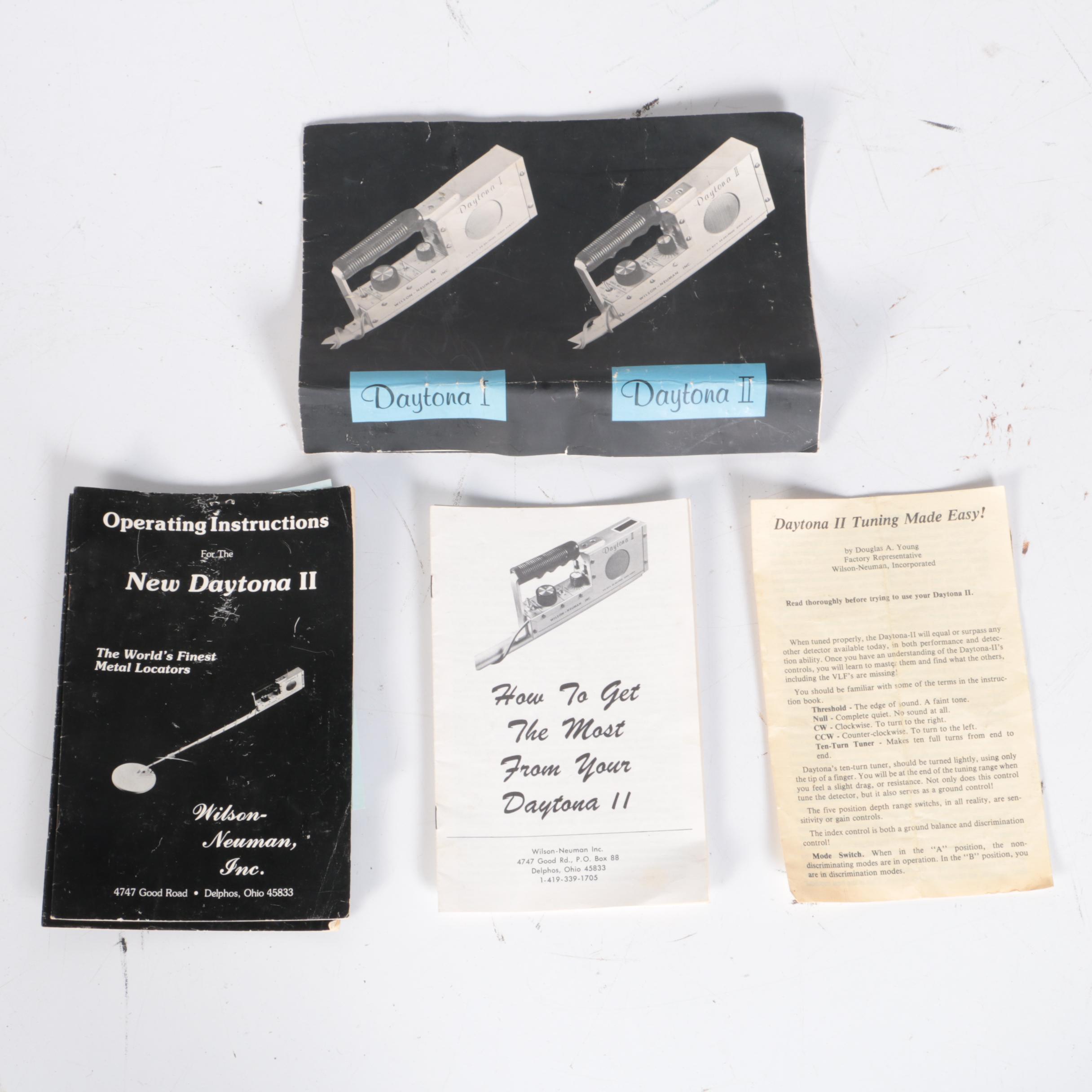 Vintage Wilson-Neuman Daytona II Metal Detector with Case and Instructions