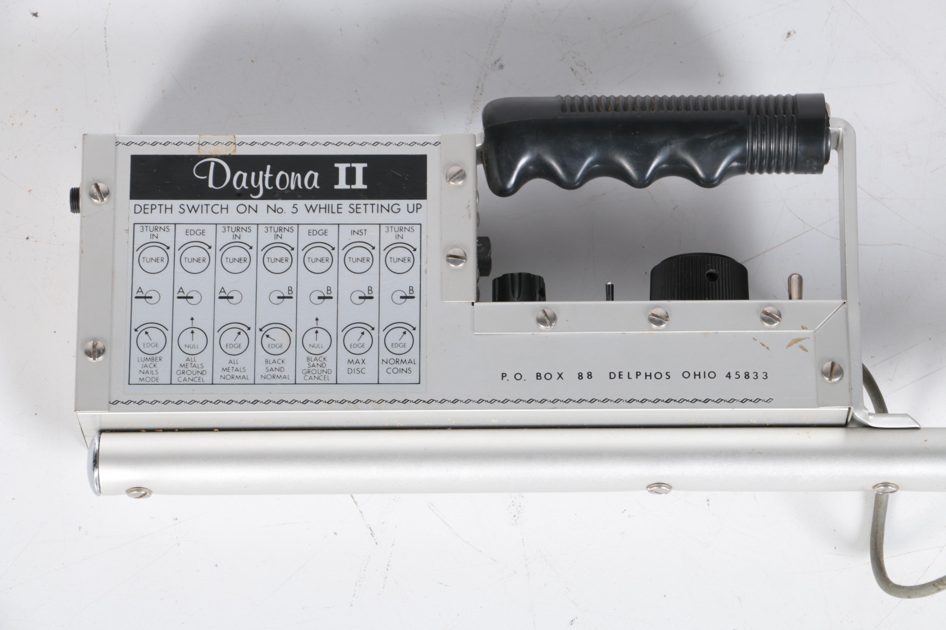 Vintage Wilson-Neuman Daytona II Metal Detector with Case and Instructions