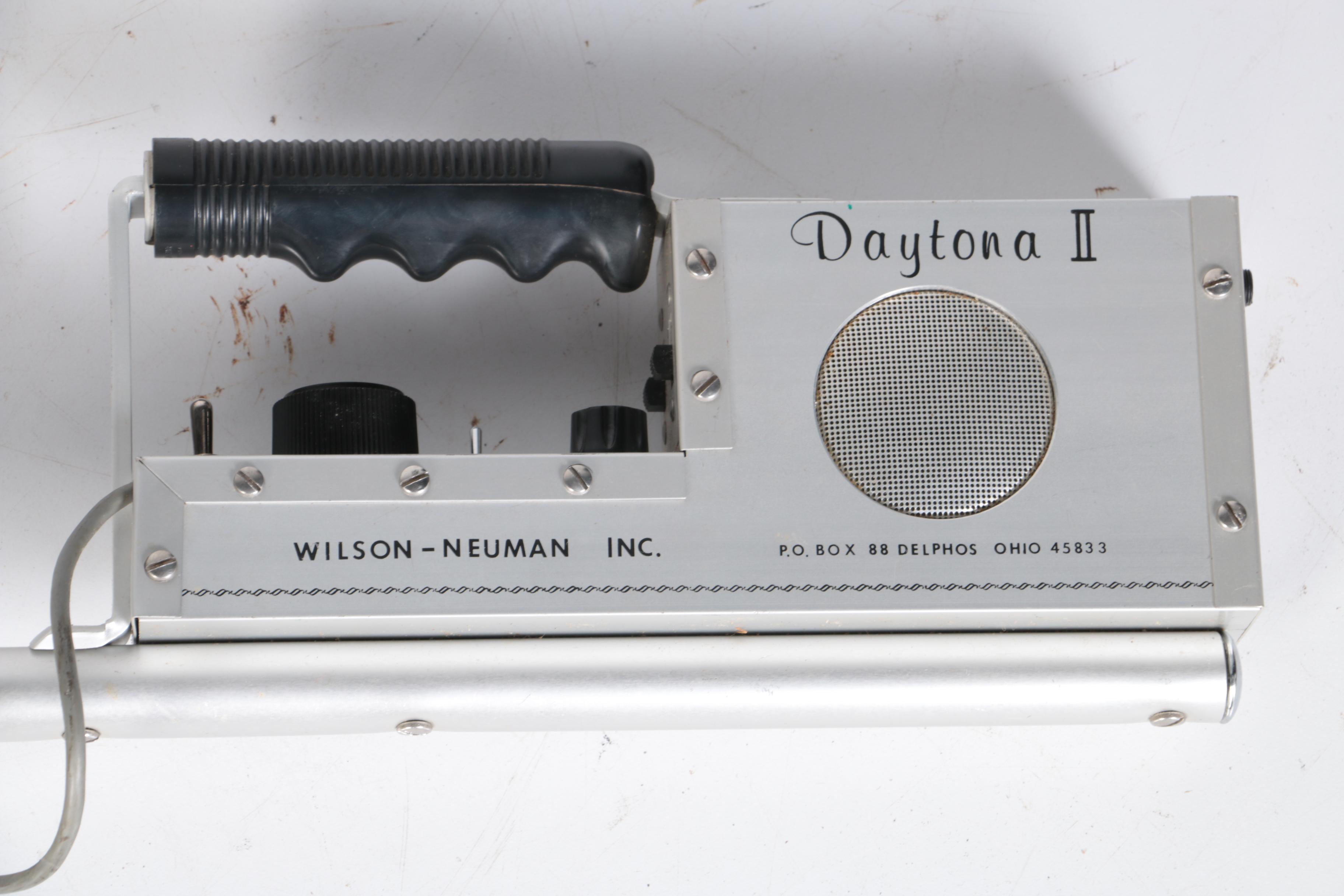 Vintage Wilson-Neuman Daytona II Metal Detector with Case and Instructions