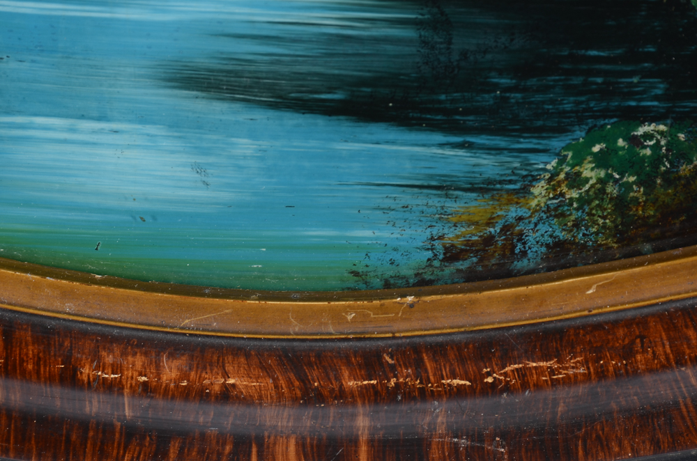 Reverse Glass Painting of a Landscape