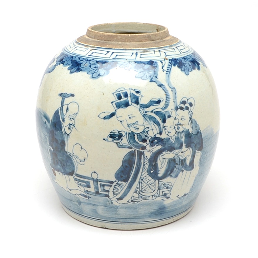 Chinese Hand-Decorated Ceramic Vase