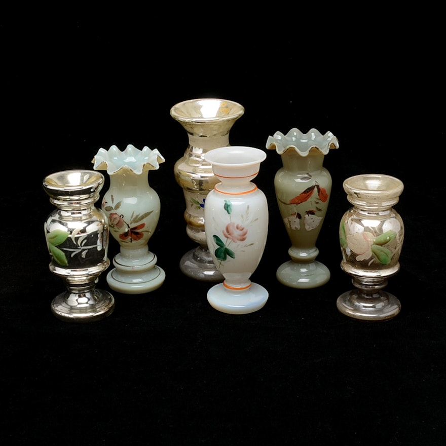 Vintage Hand Blown Glass Bud Vases