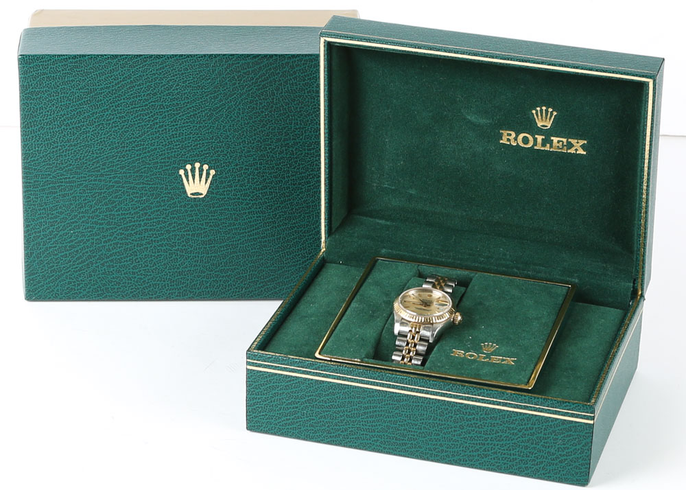 Rolex 18K Yellow Gold and Stainless Steel Oyster Perpetual Datejust Watch