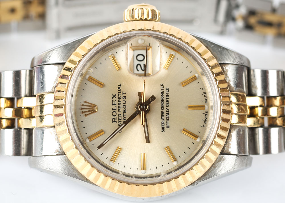 Rolex 18K Yellow Gold and Stainless Steel Oyster Perpetual Datejust Watch