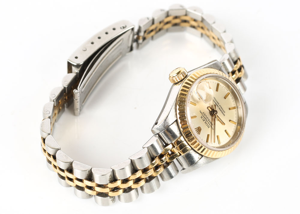 Rolex 18K Yellow Gold and Stainless Steel Oyster Perpetual Datejust Watch
