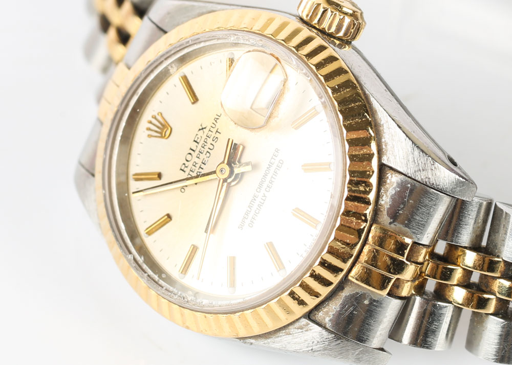Rolex 18K Yellow Gold and Stainless Steel Oyster Perpetual Datejust Watch