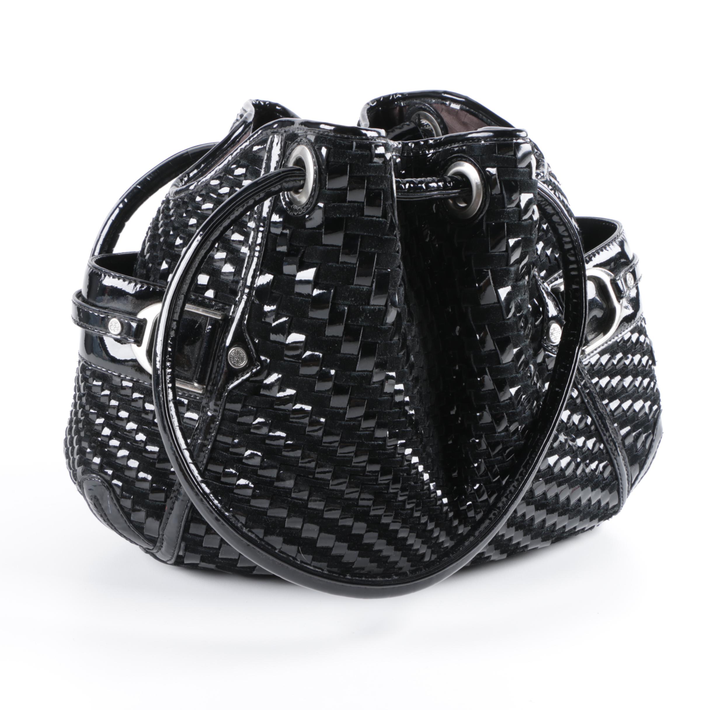 Tory Burch Brown Suede and Cole Haan Black Patent Leather and Suede Hobo Bags