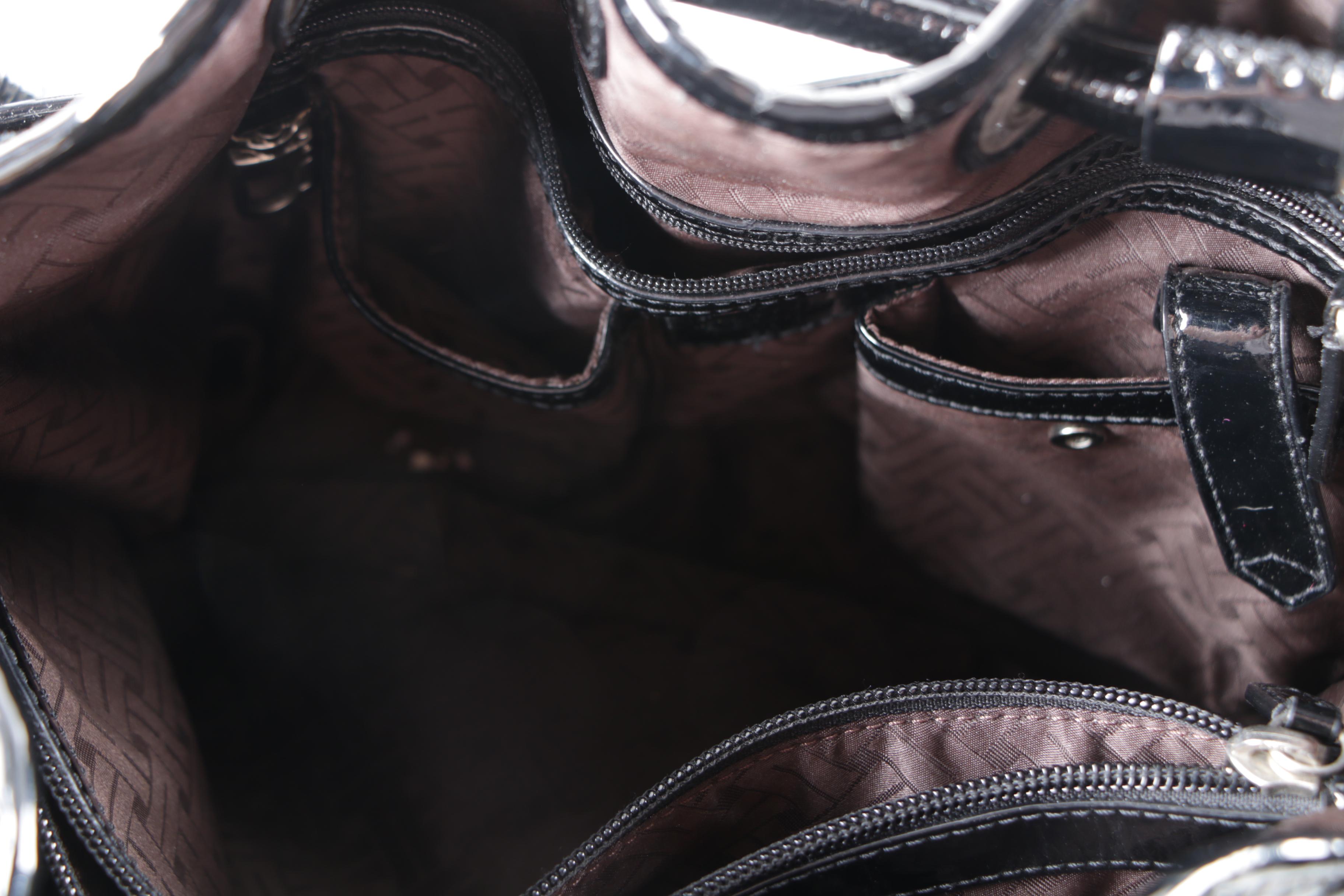 Tory Burch Brown Suede and Cole Haan Black Patent Leather and Suede Hobo Bags