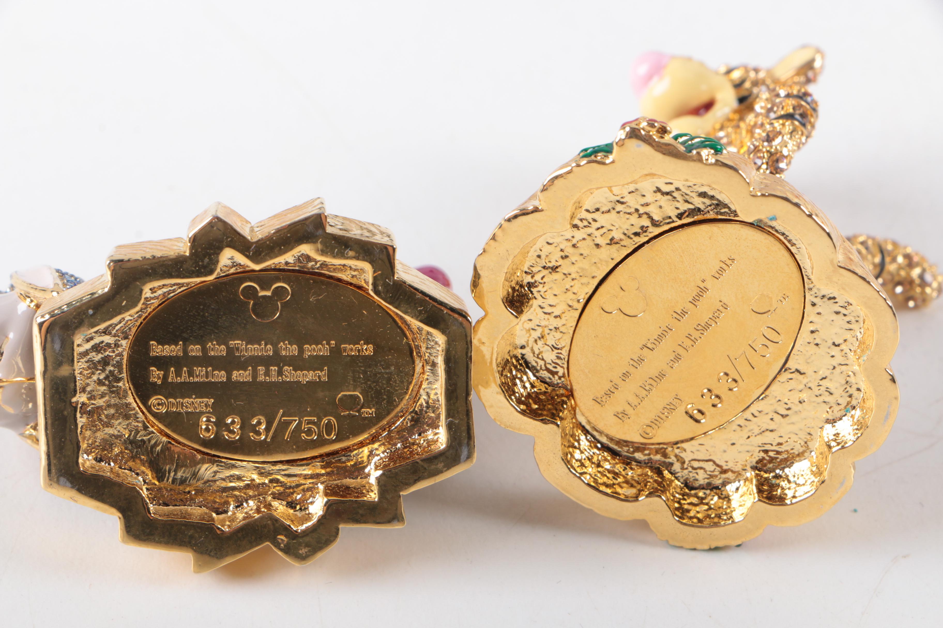 Limited Edition Arribas Brothers Swarovski Winnie the Pooh Figurine Set