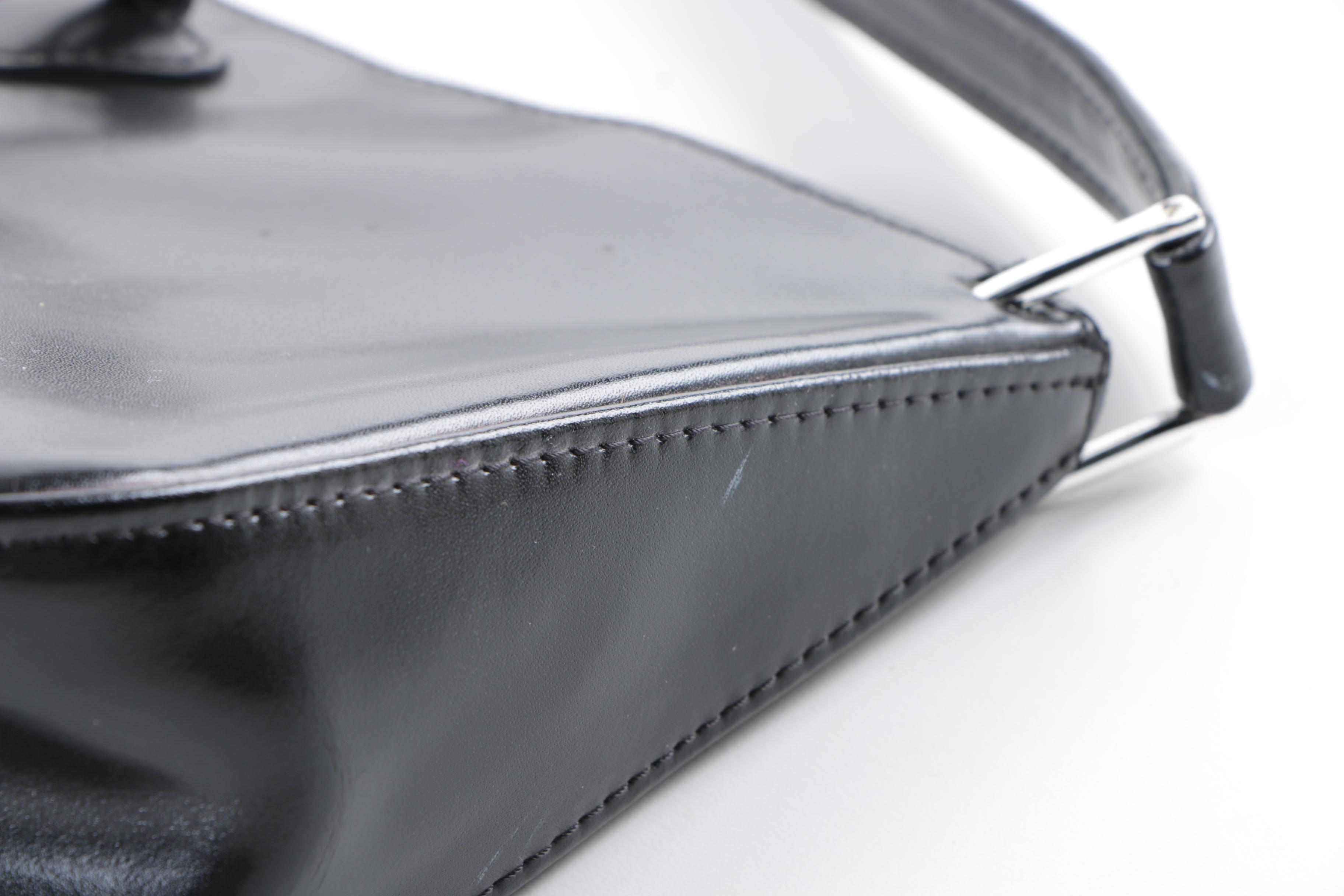 Longchamp Black Leather Handbag and Vintage Salvatore Ferragamo Leather Handbag