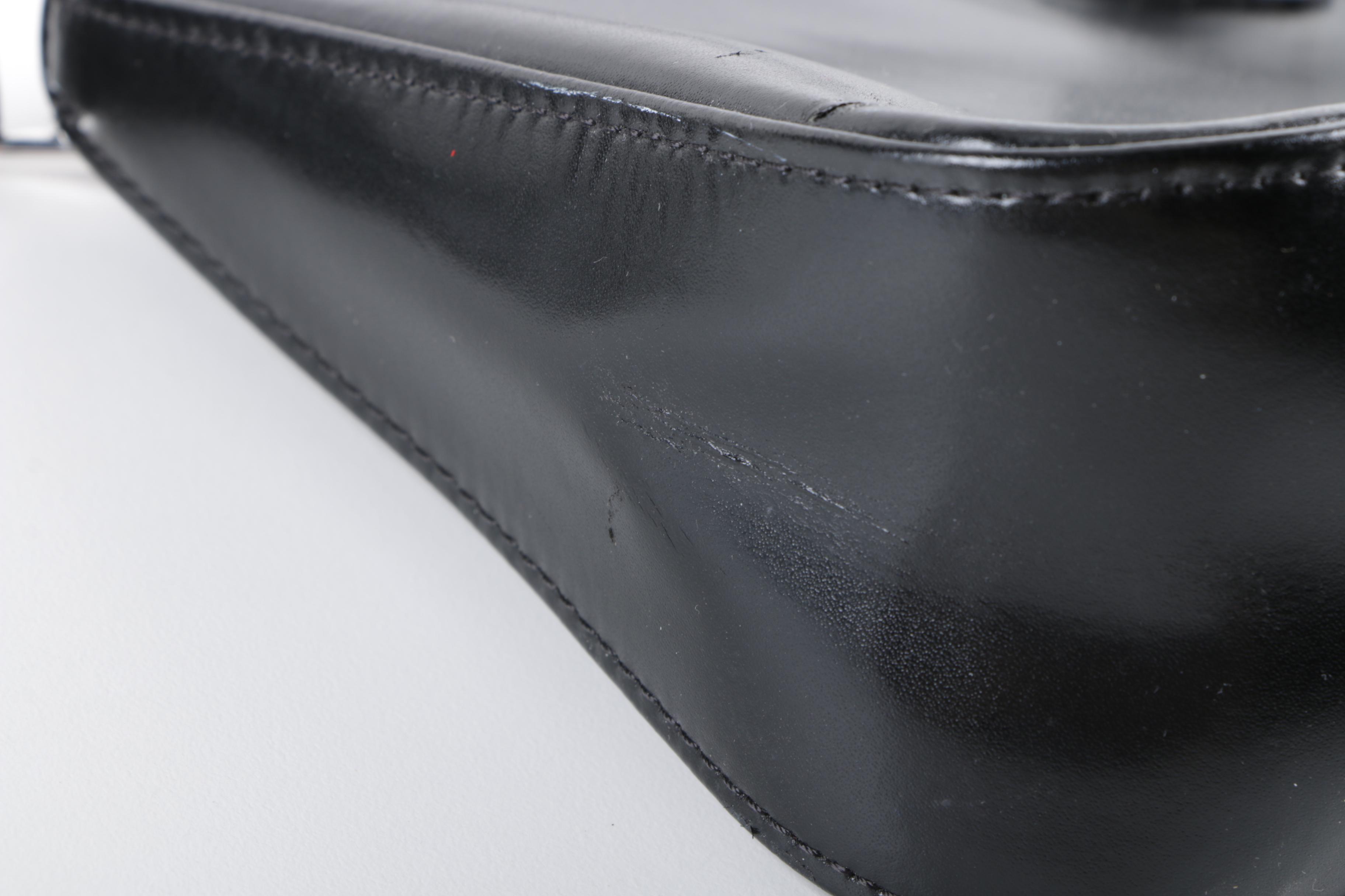 Longchamp Black Leather Handbag and Vintage Salvatore Ferragamo Leather Handbag