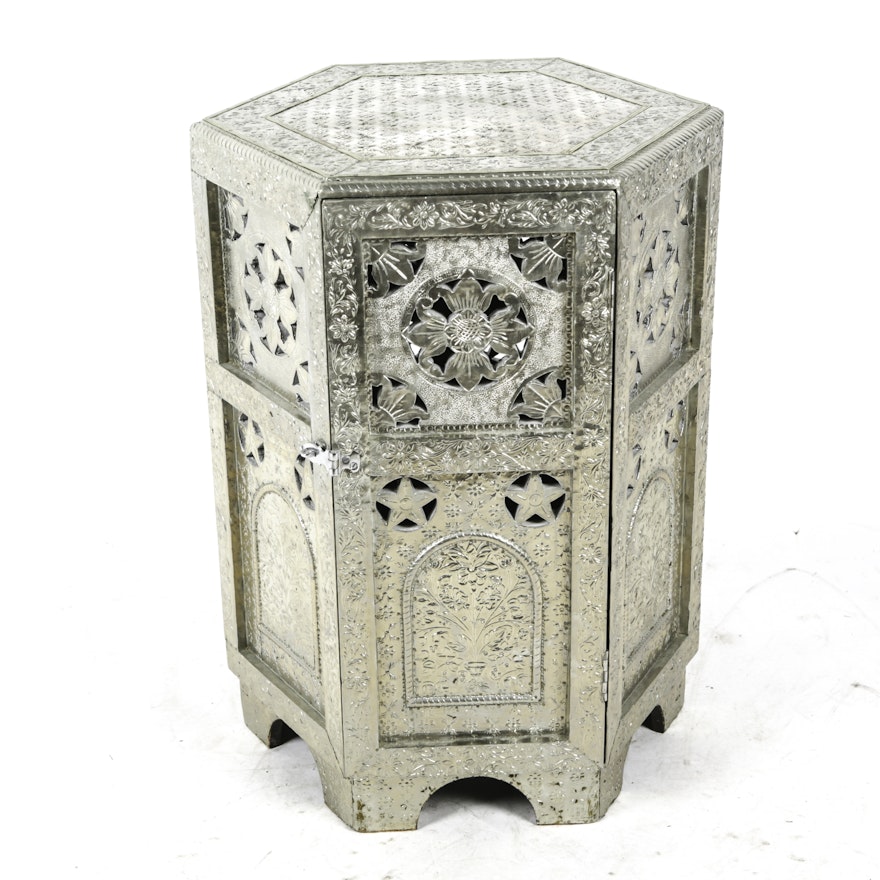 Middle Eastern Inspired Metal Accent Table