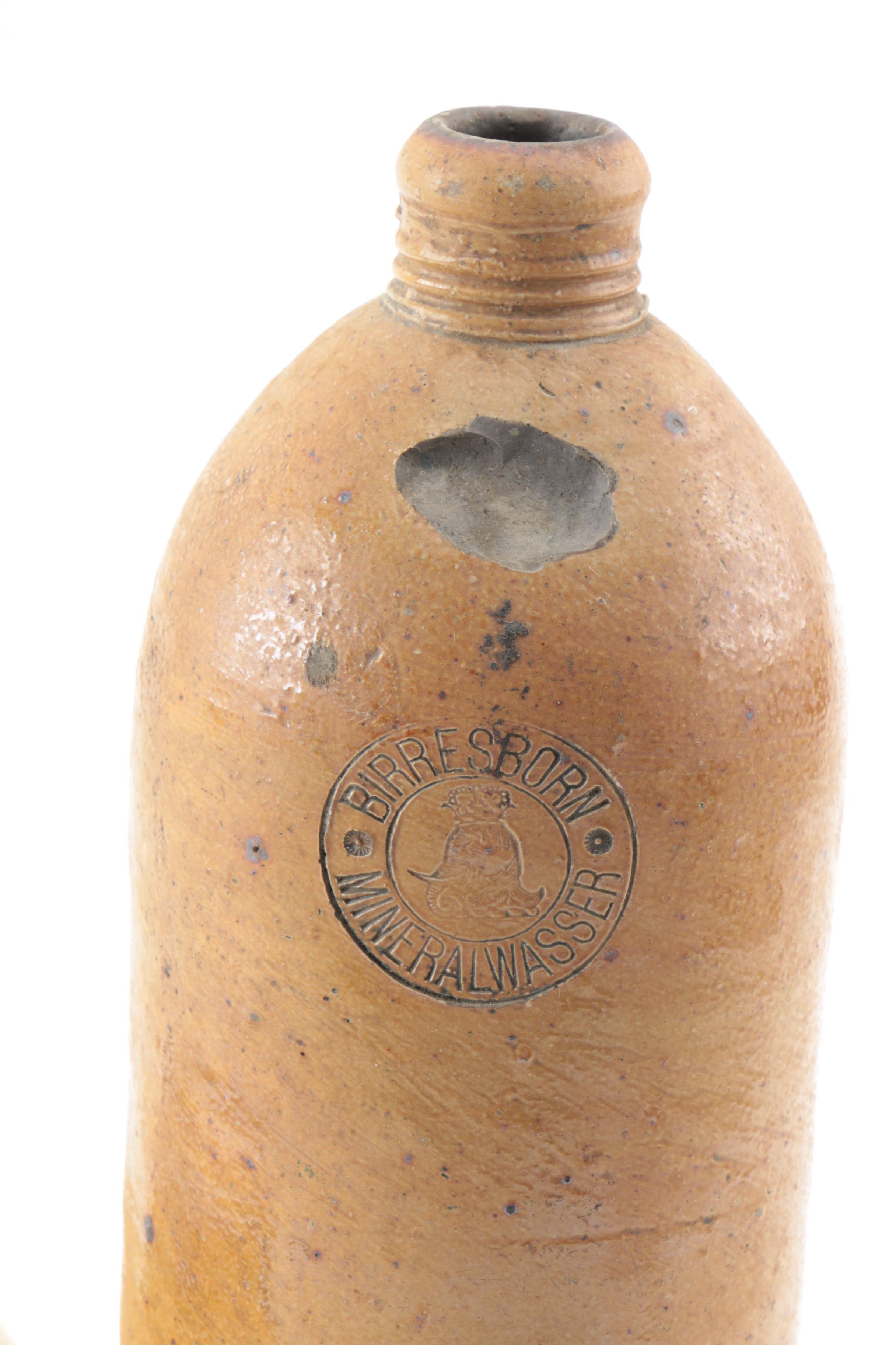 John Boldt and Other Antique Stoneware Whiskey and Mineral Water Bottles
