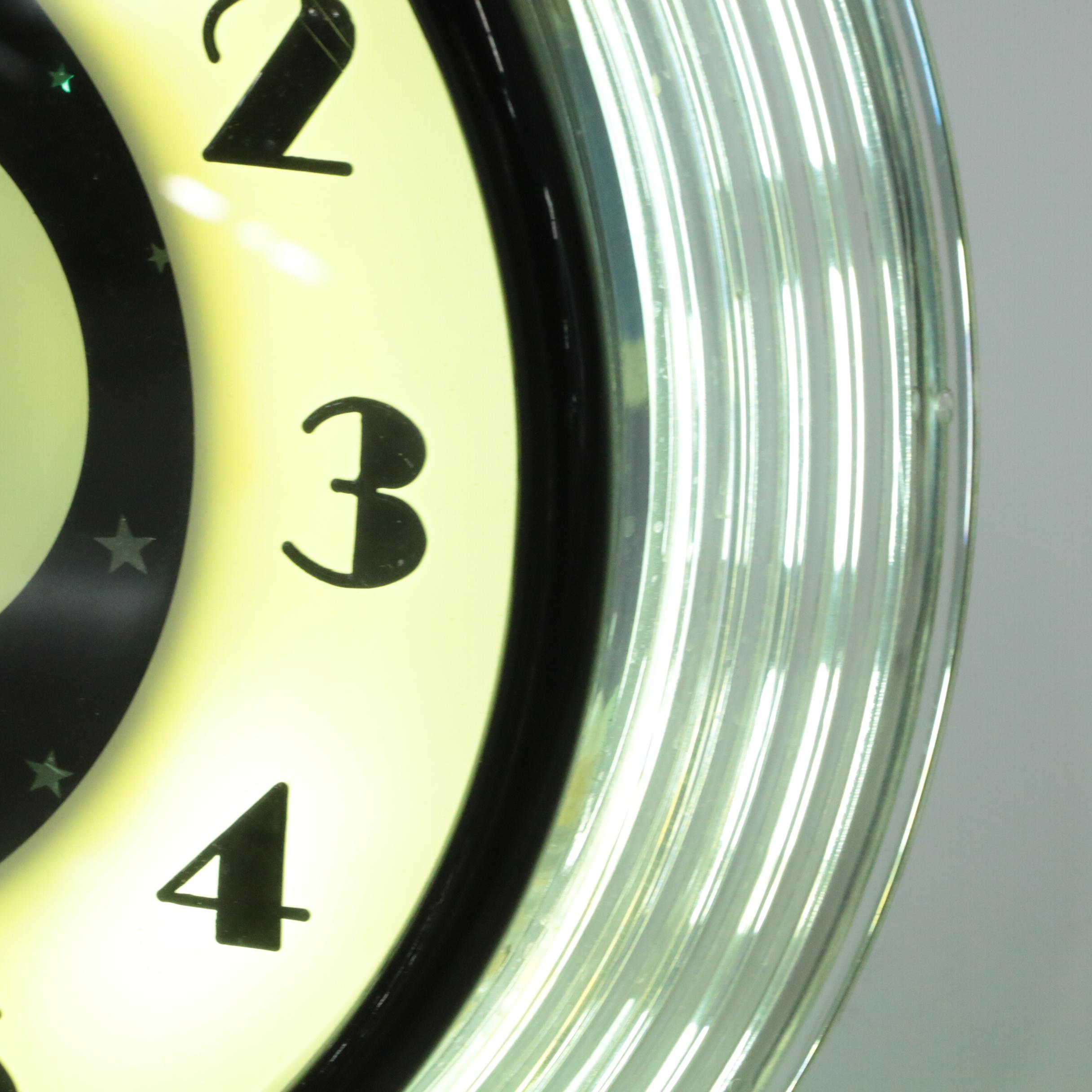 Hyman Products Vintage Art Deco Moon Wall Clock