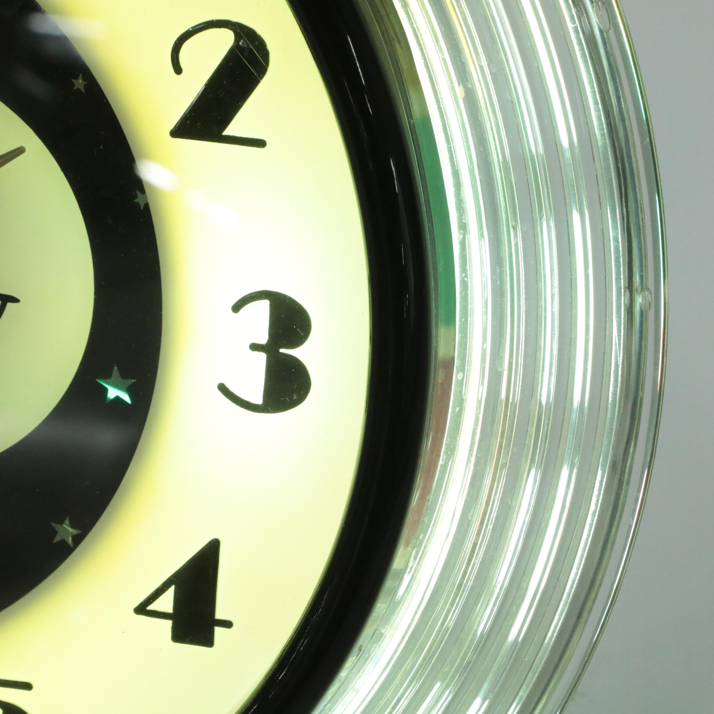 Hyman Products Vintage Art Deco Moon Wall Clock