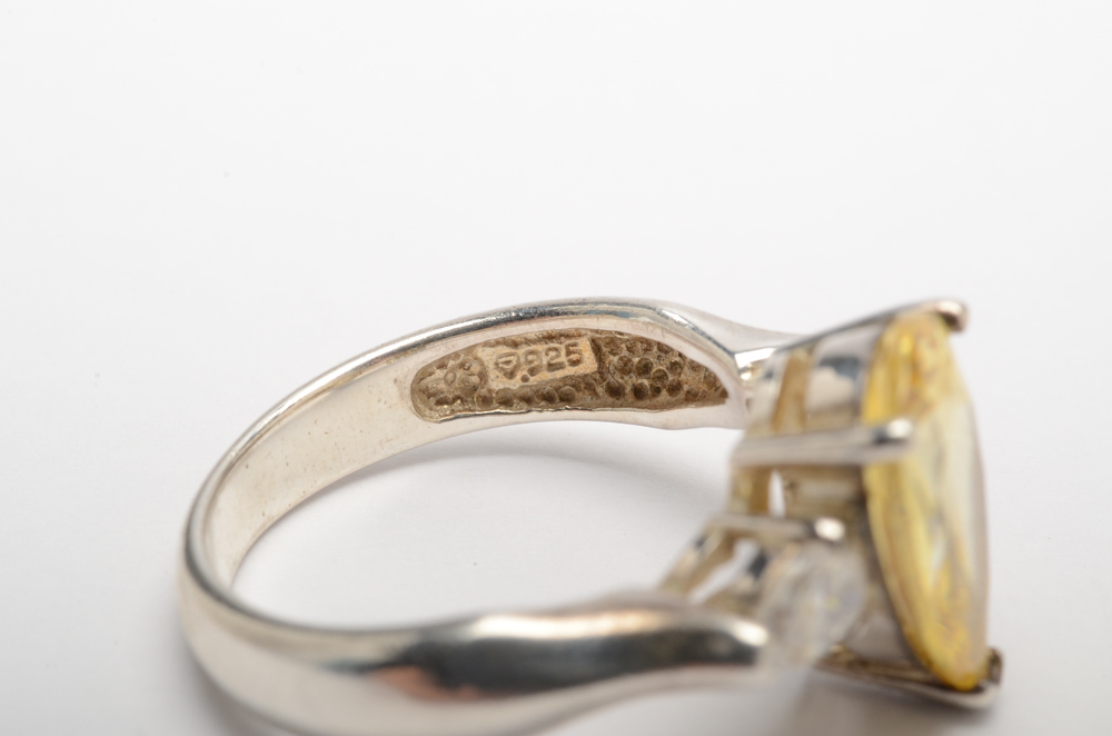 Assorted Sterling Silver Gemstone Rings