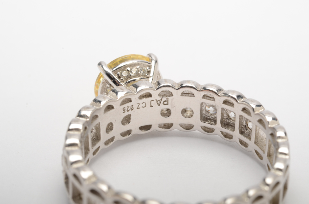 Assorted Sterling Silver Gemstone Rings