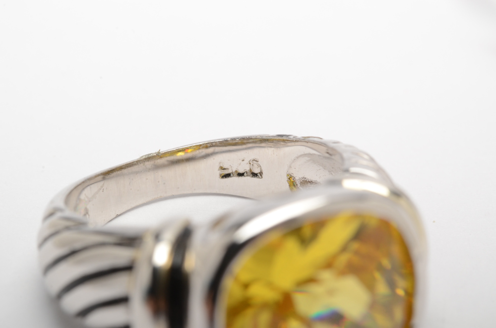 Assorted Sterling Silver Gemstone Rings