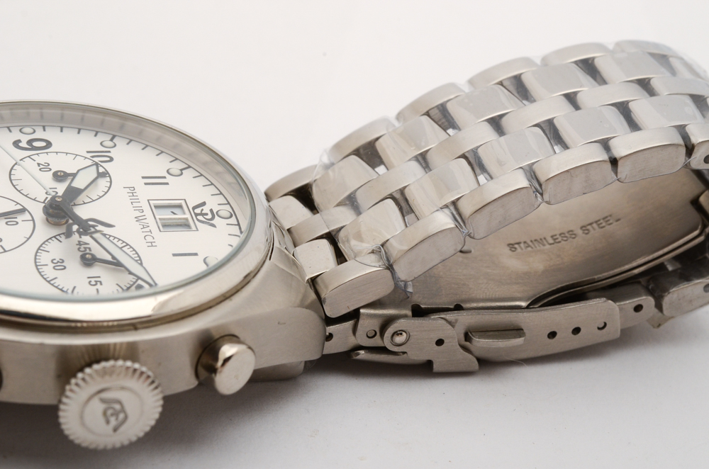 Philip Watch Stainless Steel Chronograph Watch