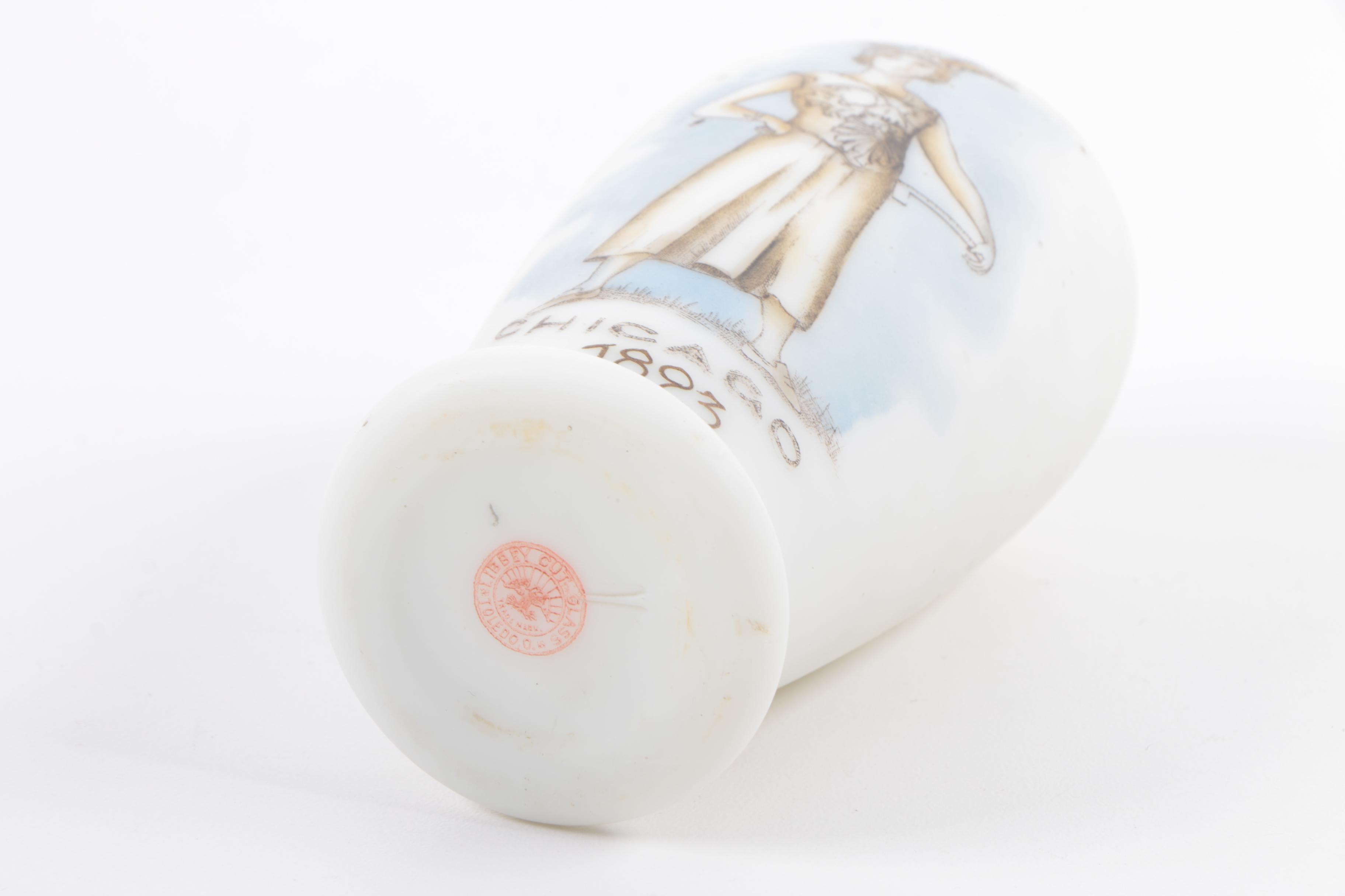 Libbey Satin Glass Vase for the 1893 World's Fair