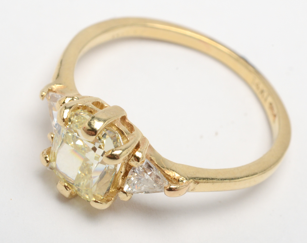 14K Yellow Gold 1.48 CTW Diamond Ring with GIA Certificate