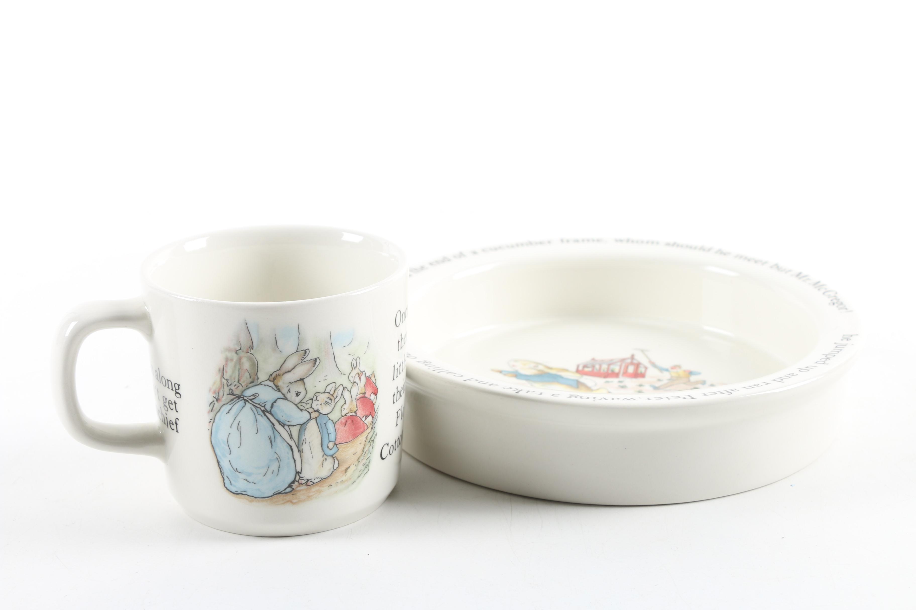 Wedgwood "Peter Rabbit" Plate and Mug