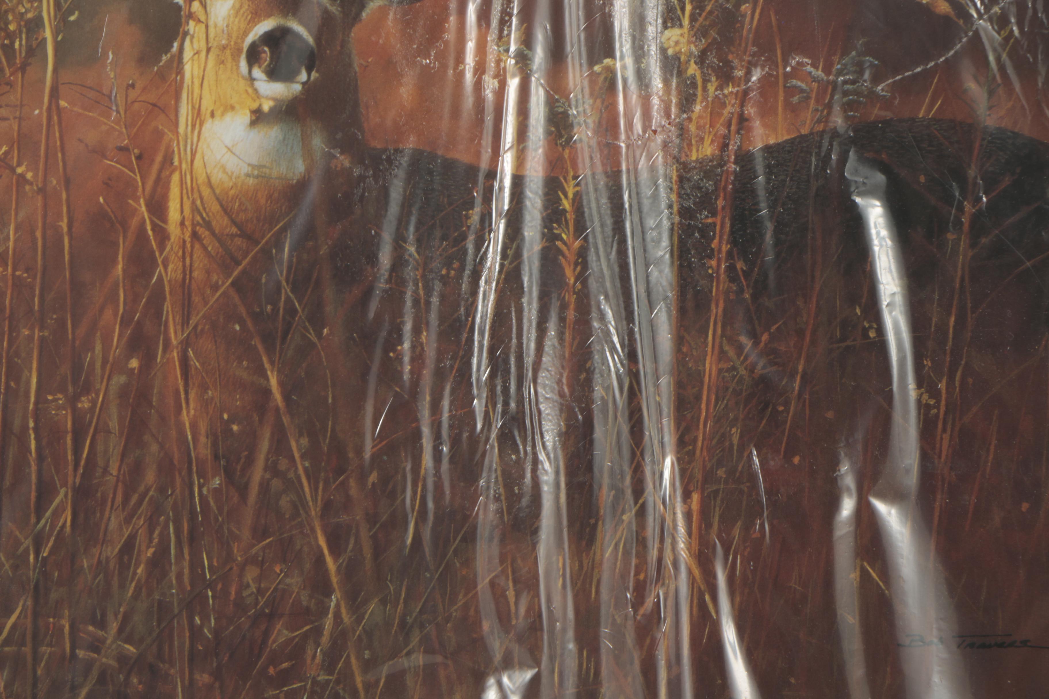 Offset Lithograph Print After Bob Travers with Envelope and Stamp "Full Alert"