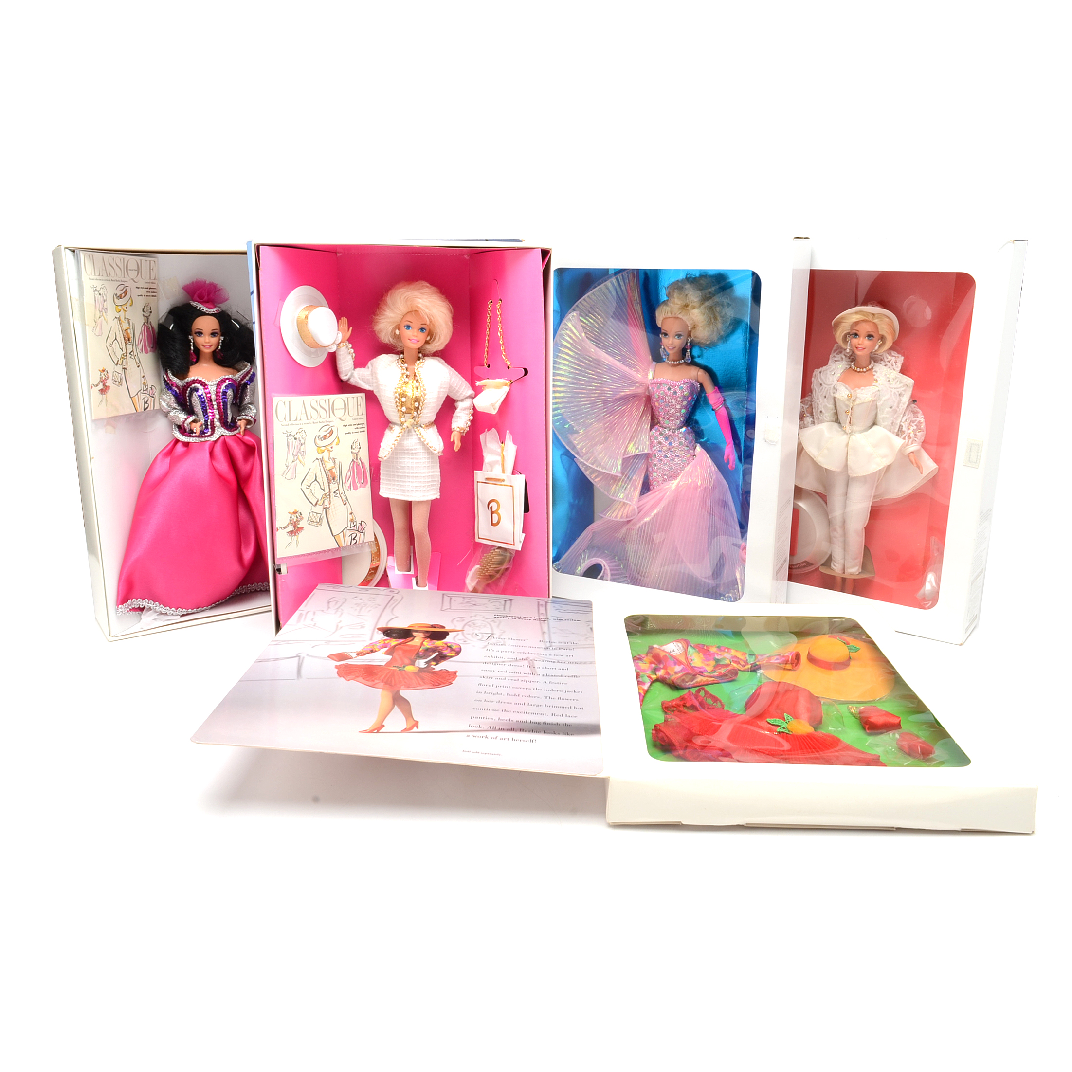 Five "Classique Collection" Barbie Dolls