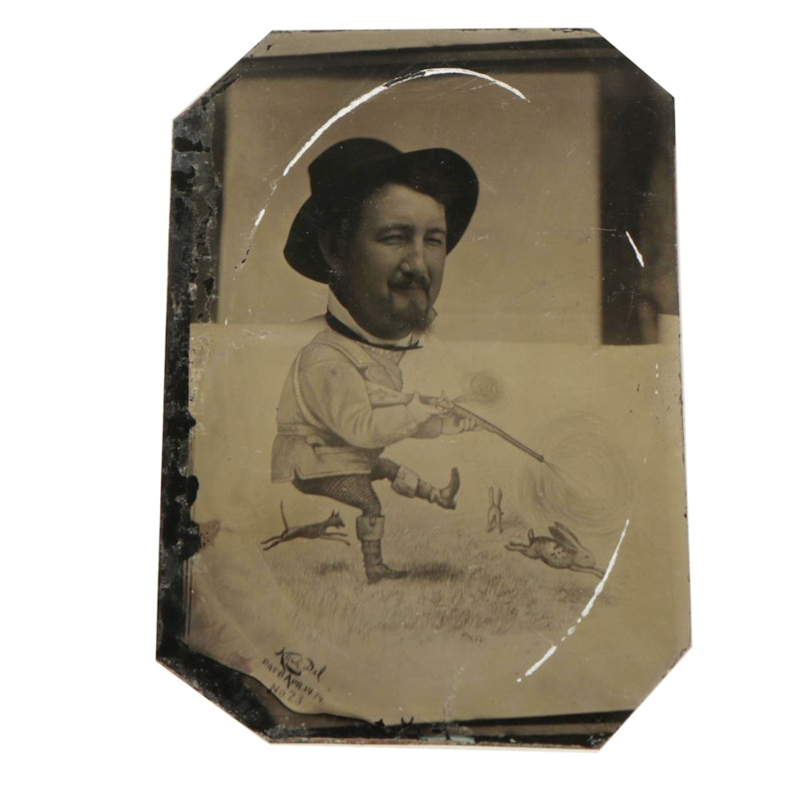 19th-Century Tintype Portrait Caricature