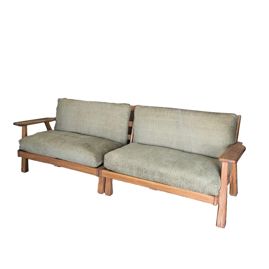 Vintage Country Style Two Piece Sofa by Ranch Oak