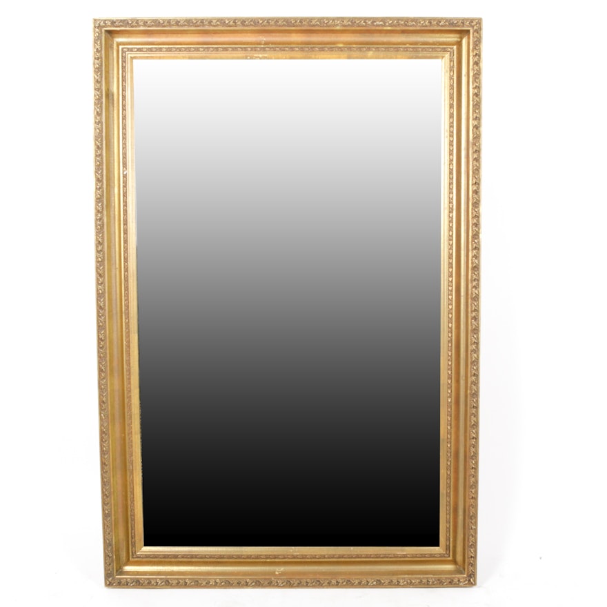 Edwardian Style Gold Tone Framed Wall Mirror