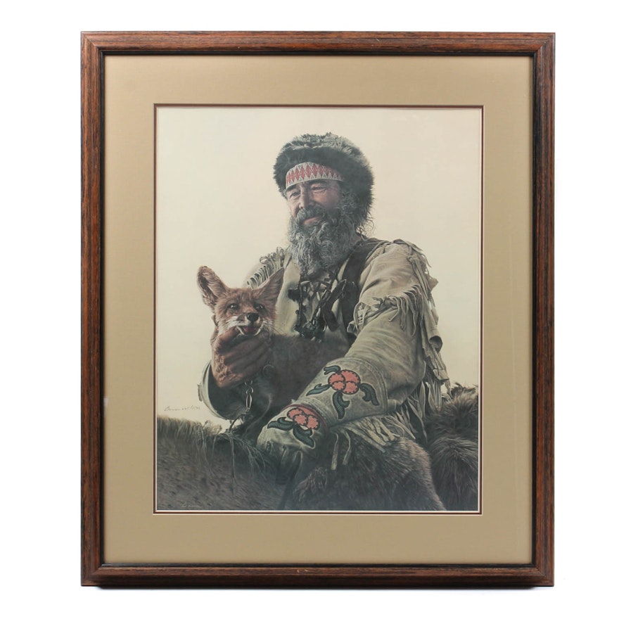 Limited Edition "Mountain Man and His Fox" After James Bama
