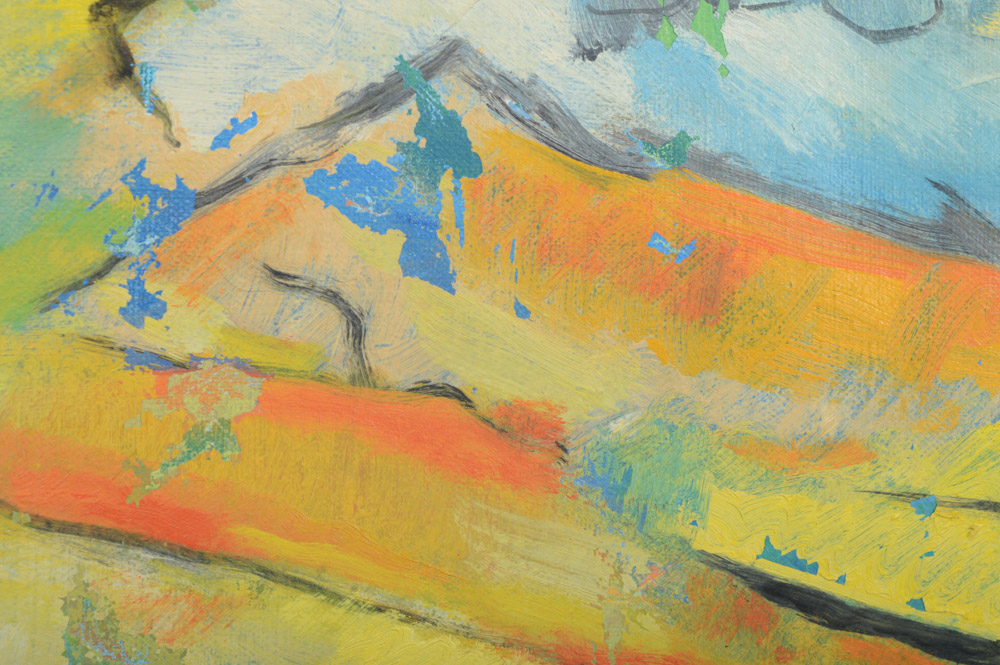 Signed James Yoko Painting "Virginia Mountains"