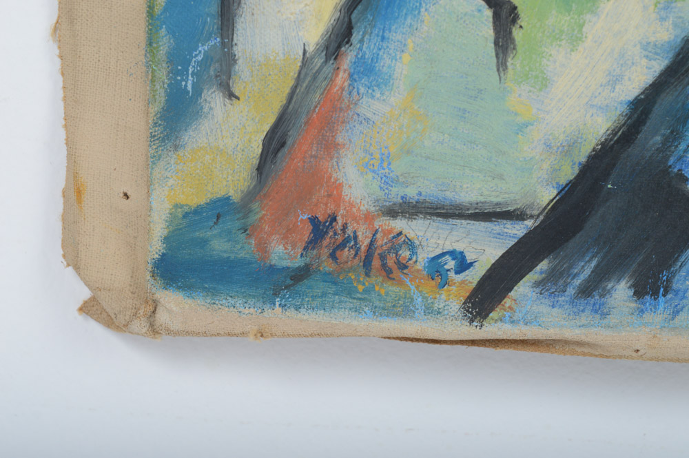 Signed James Yoko Painting "Virginia Mountains"