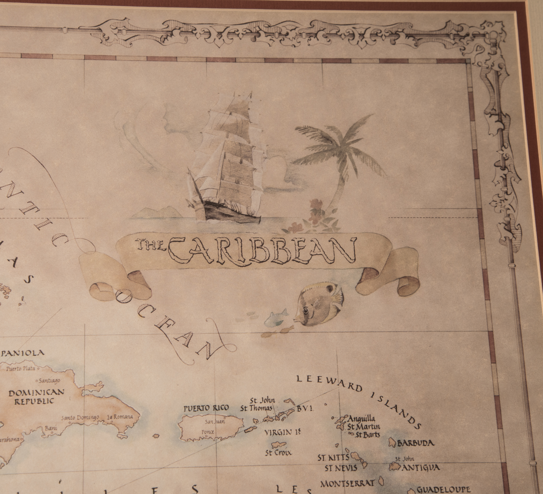 Carnes Lafferty Map of The Caribbean